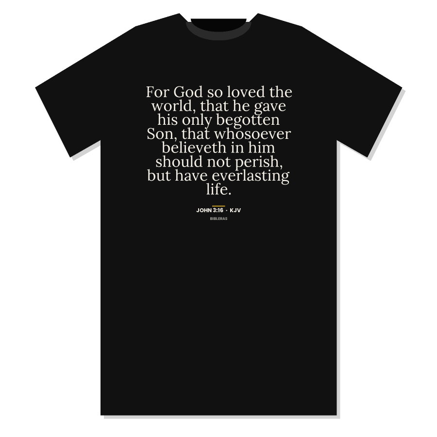 John 3:16 T-shirt in black